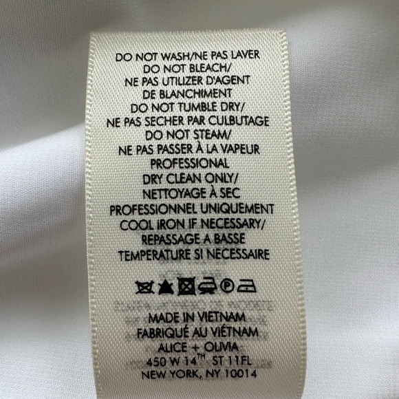 ALICE + OLIVIA Trinity White Cross Front Wide Leg Jumpsuit size 2 sleeveless - Picture 7 of 9